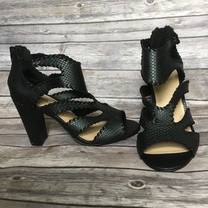 Torrid snake textured strappy heels New
